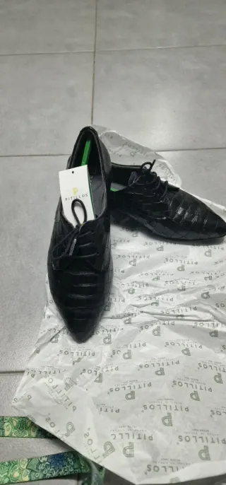 Zapatos Pitillos Negros Cocodrilo