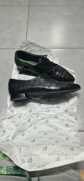 Zapatos Pitillos Negros Cocodrilo