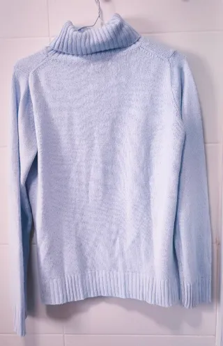 Jersey cuello alto azul mujer Talla S