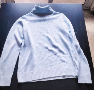 Jersey cuello alto azul mujer Talla S