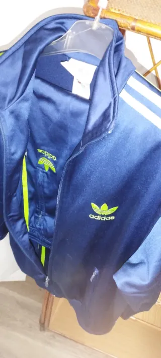 Chándal Adidas Azul y Verde Talla XS/S original