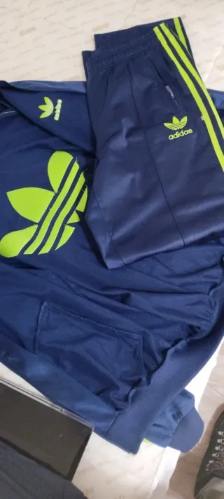 Chándal Adidas Azul y Verde Talla XS/S original