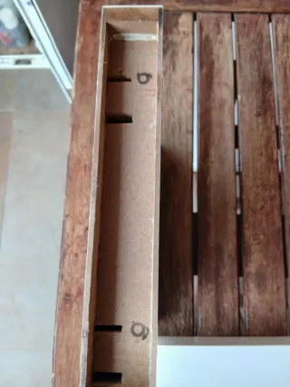 Baldas flotantes madera y metal cuadradas