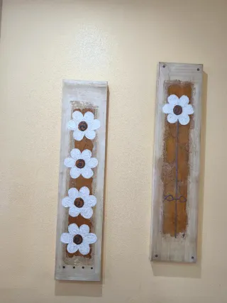 Cuadros decorativos flores blancas