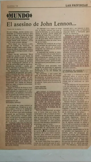 Recortes Periódico John Lennon