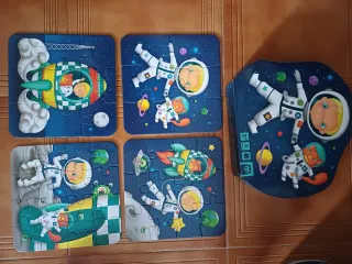 Puzzles 3+ Años: Astronauta y Bomberos