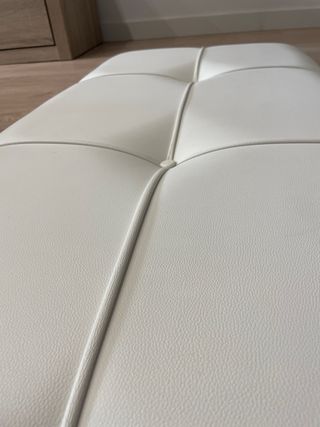 Cabecero Cama 150 Beige Piel Sintética