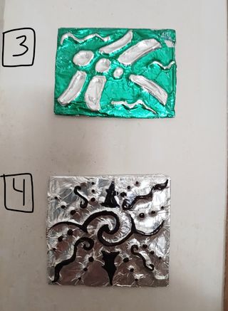 Cuadros decorativos metal y papel