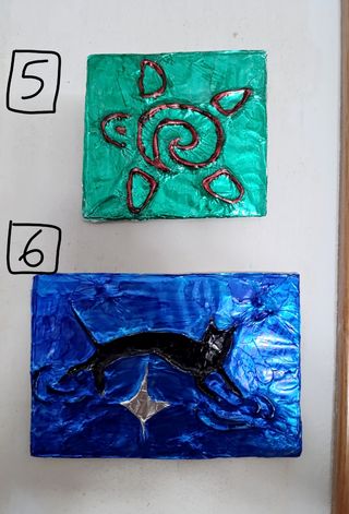 Cuadros decorativos metal y papel