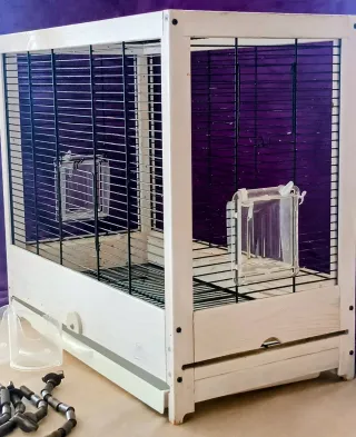 Jaula Ferplast para Pájaros Madera y Metal