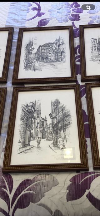 Set 6 Cuadros Arquitectura Dibujo