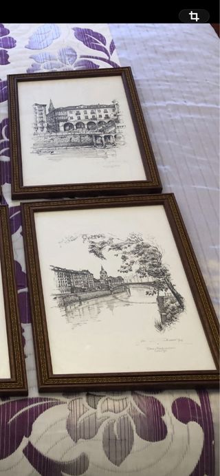 Set 6 Cuadros Arquitectura Dibujo