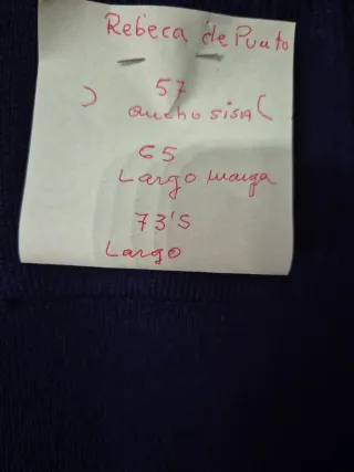 Rebeca de punto azul in Estante