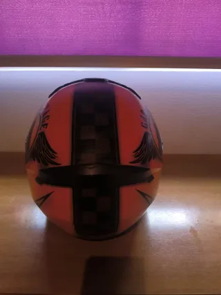 Casco LS2 Naranja con Diseño talla m