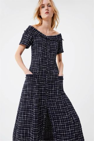 Vestido Zara Azul y Blanco