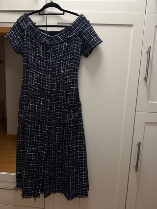 Vestido Zara Azul y Blanco