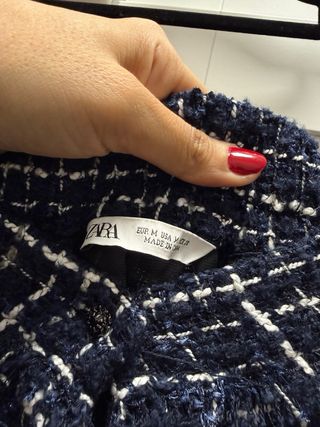 Vestido Zara Azul y Blanco