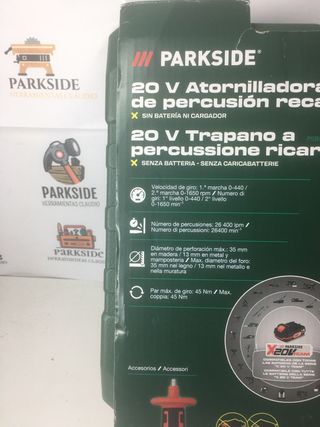 Atornillador Percutor Parkside 20V