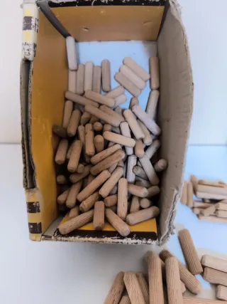 Lote espigas madera varias medidas