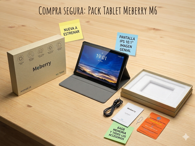 Tablet Meberry M6 10 64GB ¡COMO NUEVA + FUNDA!