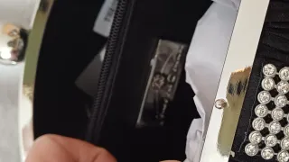 Bolso Joya Brigitte Bijou Negro y Plateado