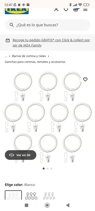 Anillas Cortinas SYRLIG Ikea