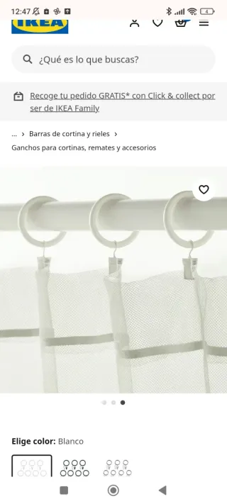 Anillas Cortinas SYRLIG Ikea