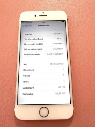 iPhone 6S 64GB Oro Rosa. Batteria 100%