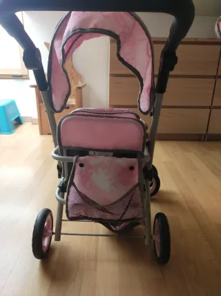 Cochecito doble rosa