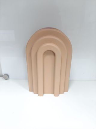 Jarrón Arcoíris Beige y Dorado