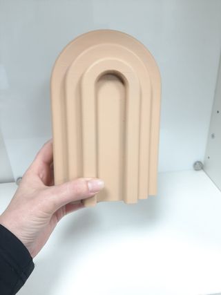 Jarrón Arcoíris Beige y Dorado