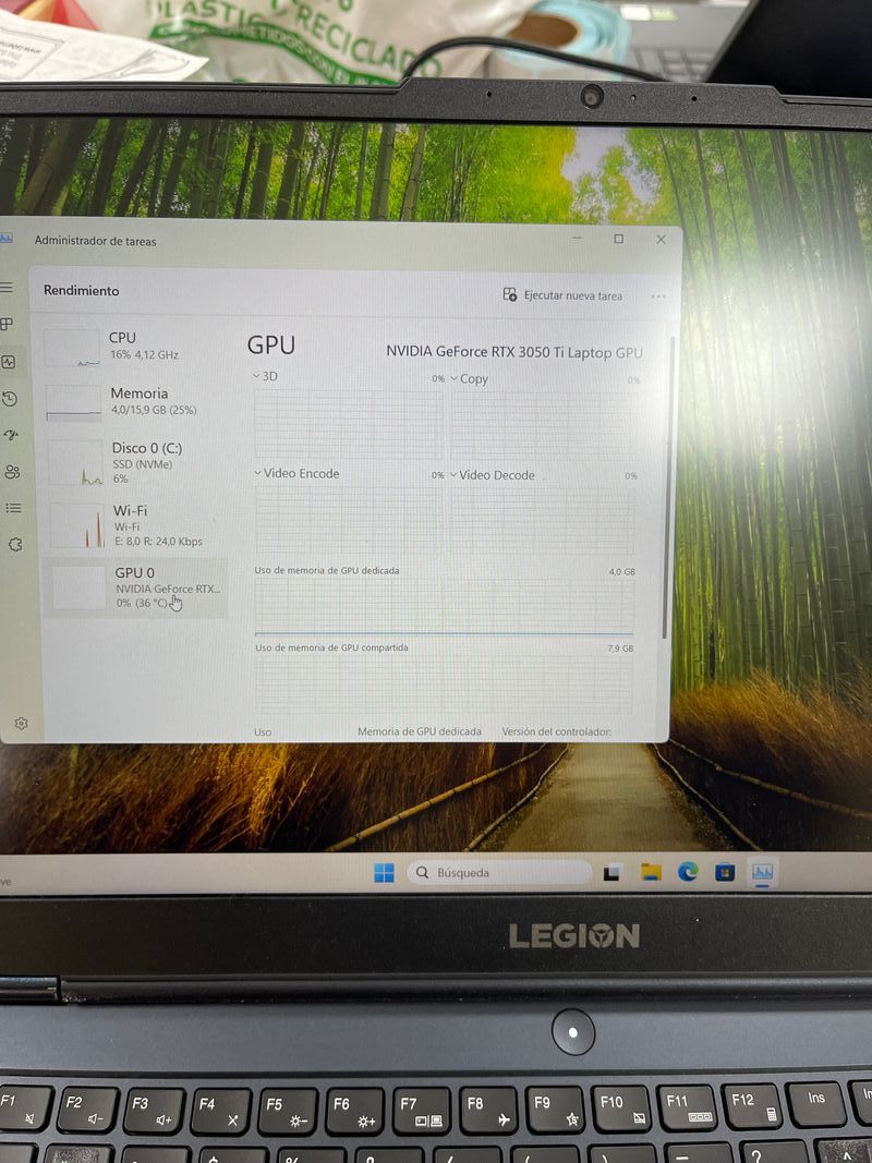 Portátil Gaming Lenovo Legion RTX 3050 Ti afbeelding 3