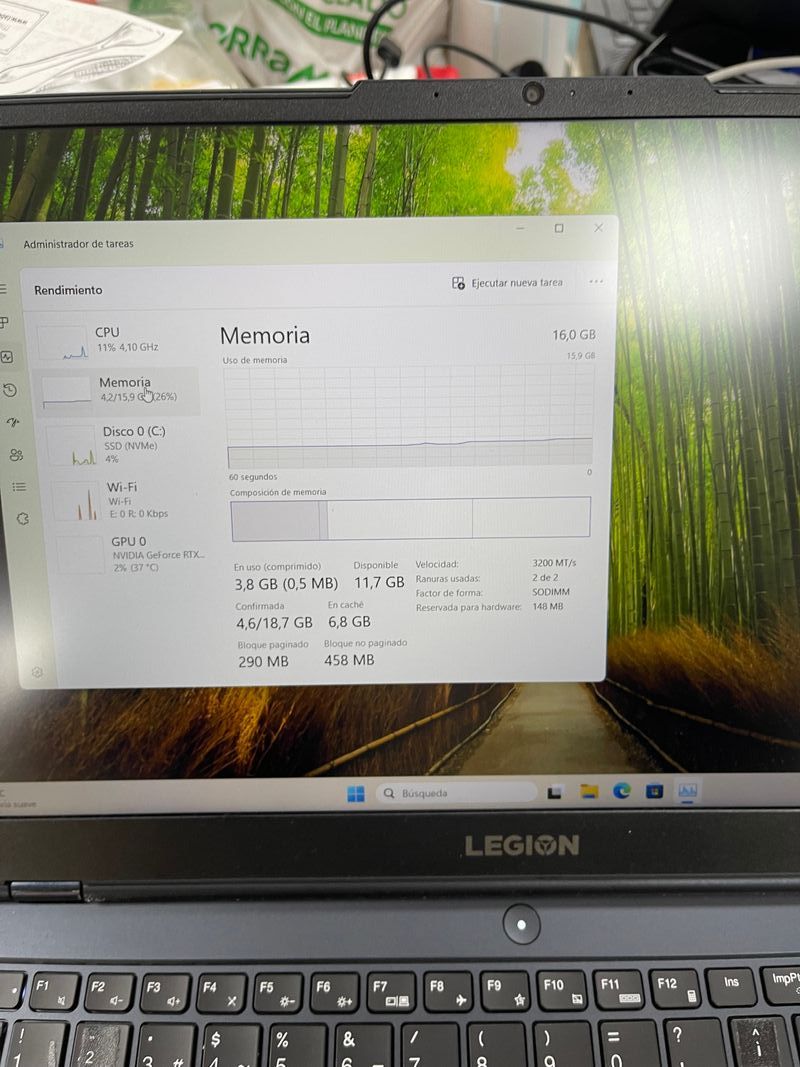 Portátil Gaming Lenovo Legion RTX 3050 Ti afbeelding 6
