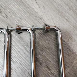 Tiradores de puerta cromados (5 unidades)