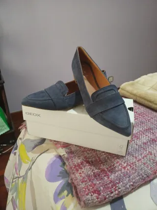 Zapatos Geox ante azul