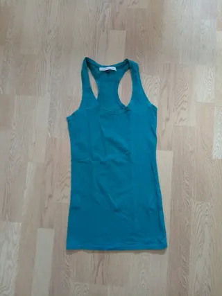 Camiseta tirantes Bershka verde azulado