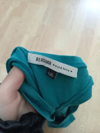 Camiseta tirantes Bershka verde azulado