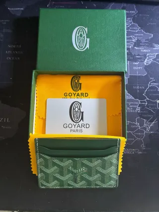 Tarjetero Goyard Verde