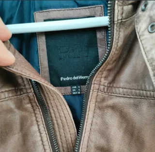 Cazadora Cuero Marrón Pull and Bear