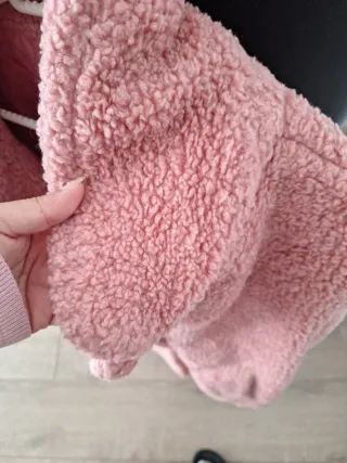 Abrigo Zara Rosa Peluche. Casi nuevo.