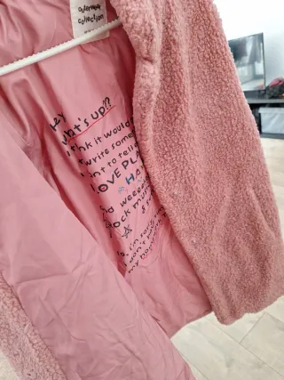 Abrigo Zara Rosa Peluche. Casi nuevo.