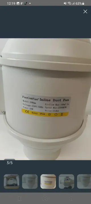 Ventilador para conducto