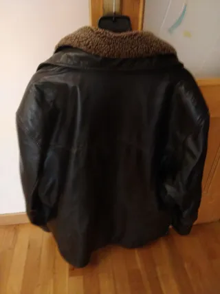 Cazadora Piel Ovina Negra Hombre