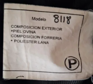 Cazadora Piel Ovina Negra Hombre