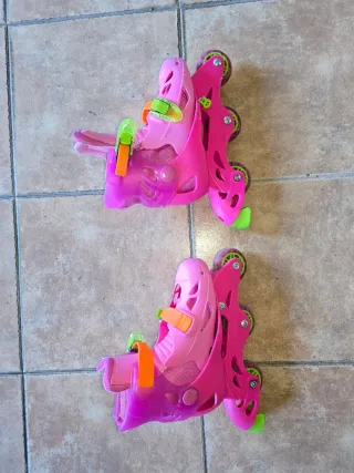 Patines en línea rosas para niña
