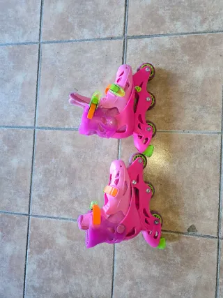 Patines en línea rosas para niña