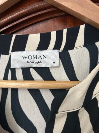 Vestido Animal Print Negro y Blanco Talla M