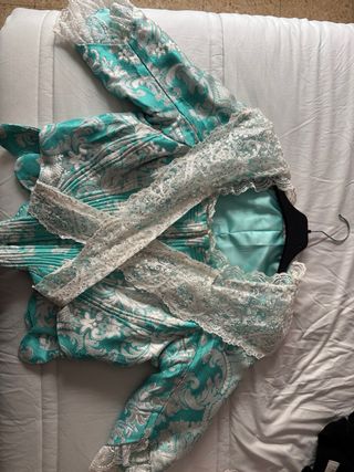 Traje de Fallera azul  y Blanco