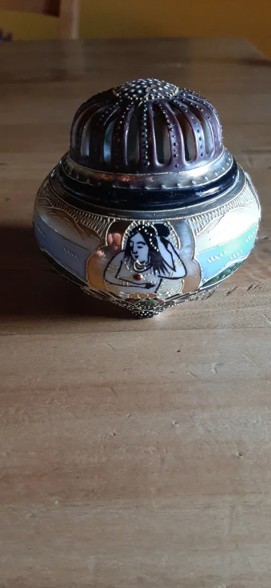 Portaincenso Cinese Ceramica Orientale Satsuma