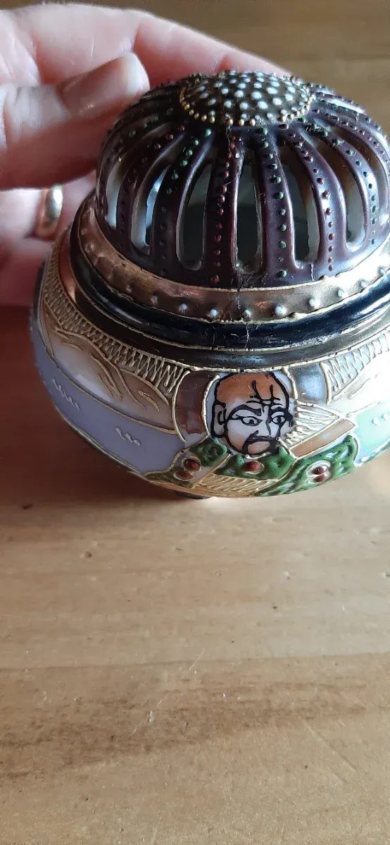 Portaincenso Cinese Ceramica Orientale Satsuma